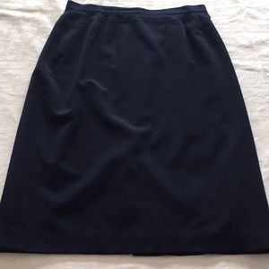 Lands End navy pencil skirt 28” length